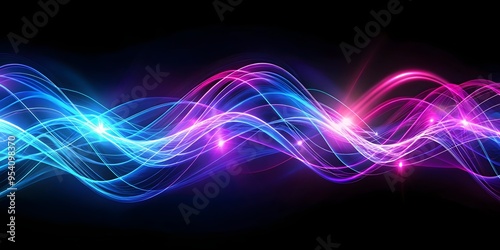 luminous blue and purple waves with a magical feel