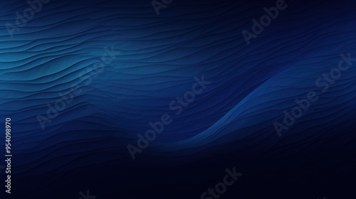 A serene abstract background with flowing waves in deep blue tones.