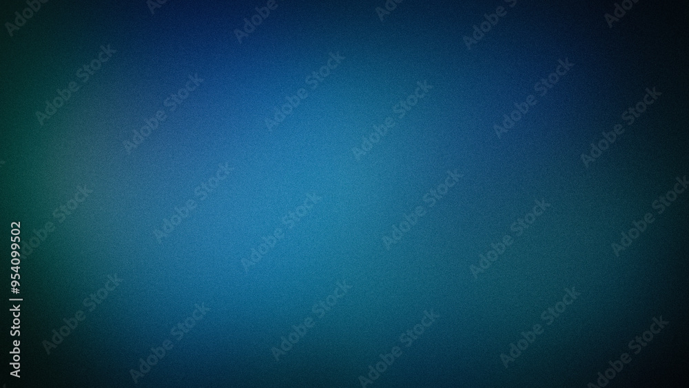 Obraz premium Dark, grainy gradient background in 4K resolution, blending deep shades of teal, blue, and green. Ideal for moody, sophisticated designs, digital art, and atmospheric, modern backdrops