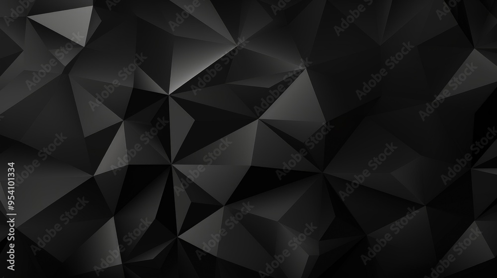 A textured black geometric background with sharp angles and facets. A textured black geometric background with sharp angles and facets.