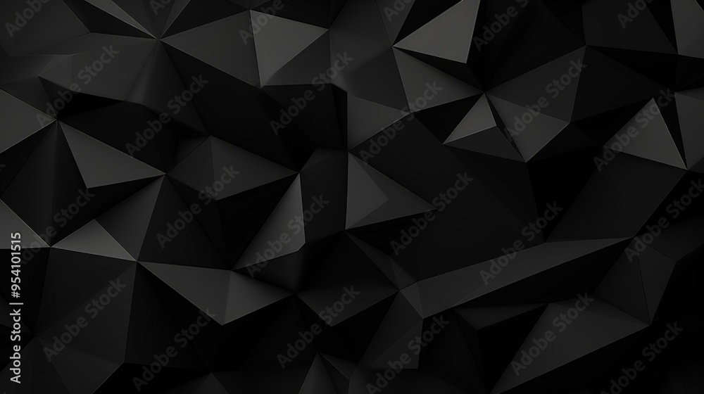 A textured black geometric background with sharp angles and facets. A textured black geometric background with sharp angles and facets.