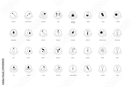 Eco System Vector Icon Set, environment, green, nature, sustainability, conservation, earth,