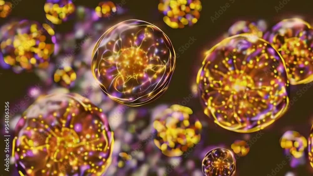 Glowing Spheres Abstract Art. Stunning 4K Ultra HD Footage - Perfect for Professional Projects