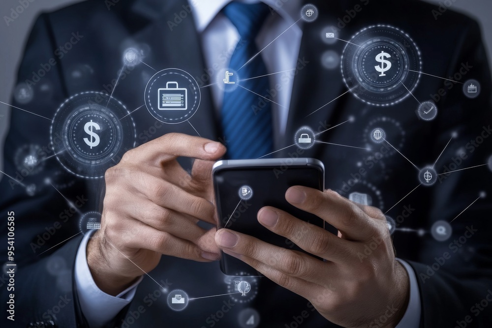 Using the Internet to connect a bank. Using the Internet to connect a bank.