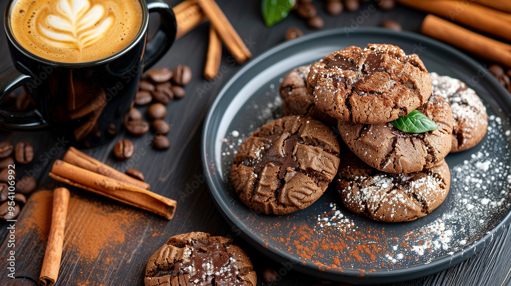 Warm and Bright Image of Freshly Baked Cookies with a Delicious Aroma