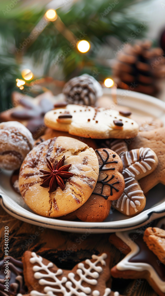 Warm and Bright Image of Freshly Baked Cookies with a Delicious Aroma