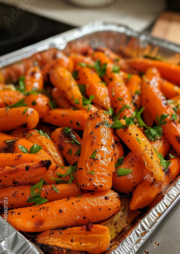 Homemade Wrap Potatoes and Honey Garlic Roasted Baby Carrots: A Phone-Captured Recipe