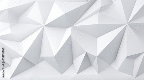 A textured white geometric surface with angular shapes and facets.