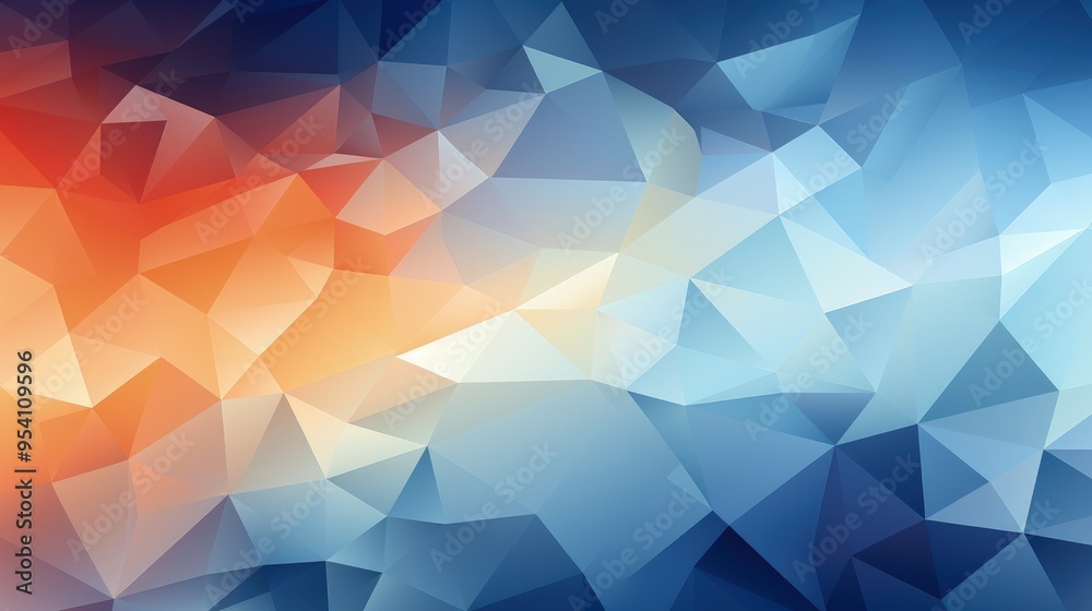 Obraz premium A vibrant abstract background featuring a blend of warm and cool geometric shapes.