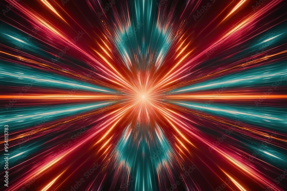 Vibrant Psychedelic Gradient Visualization in Crimson Teal and Orange Shimmering Light Vibrant Psychedelic Gradient Visualization in Crimson Teal and Orange Shimmering Light