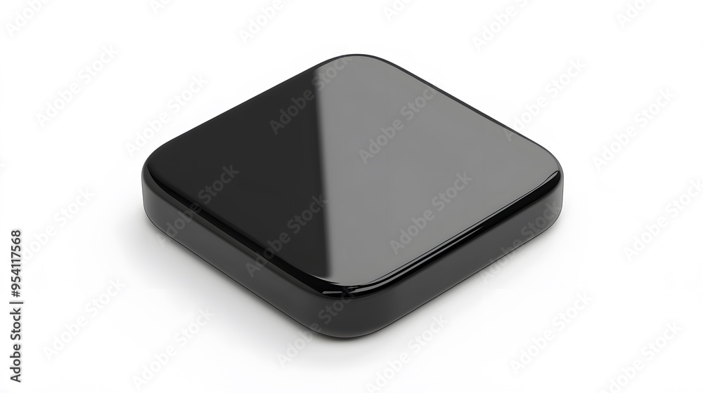 Blank Mobile application icon, button - black square with round corners. 3d rendering, white background
Blank Mobile application icon, button - black square with round corners. 3d rendering, white background