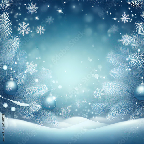 blue romatik christmas background, romantik landscape, winterwonderland photo