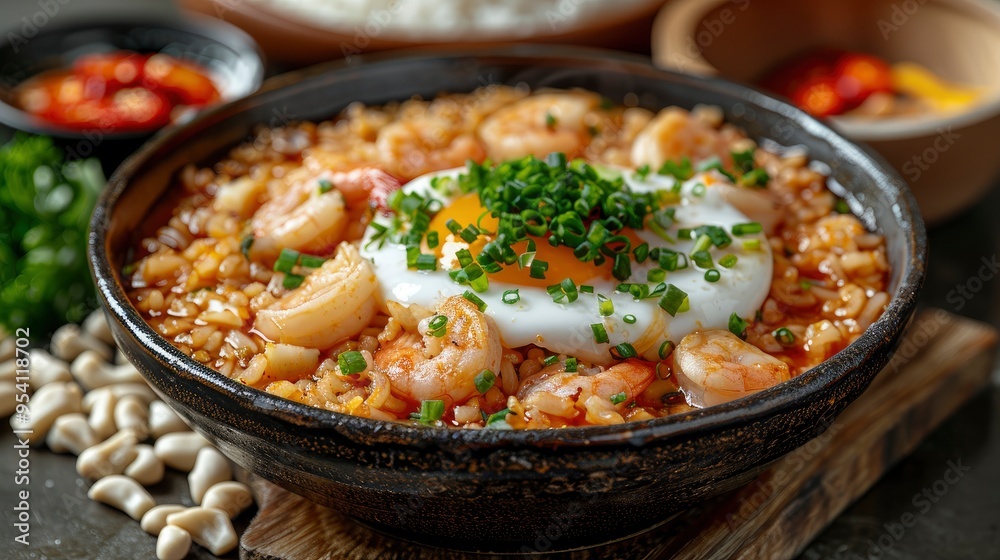 Delicious Fried Rice with Shrimp, Egg, and Chili Delicious Fried Rice with Shrimp, Egg, and Chili
