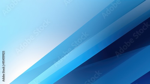 A modern abstract design featuring blue geometric shapes and gradients.