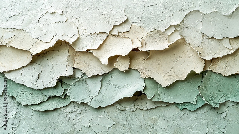 A close-up of peeling paint on a wall, showing peeling paint on the paint chipping off the wall A close-up of peeling paint on a wall, showing peeling paint on the paint chipping off the wall
