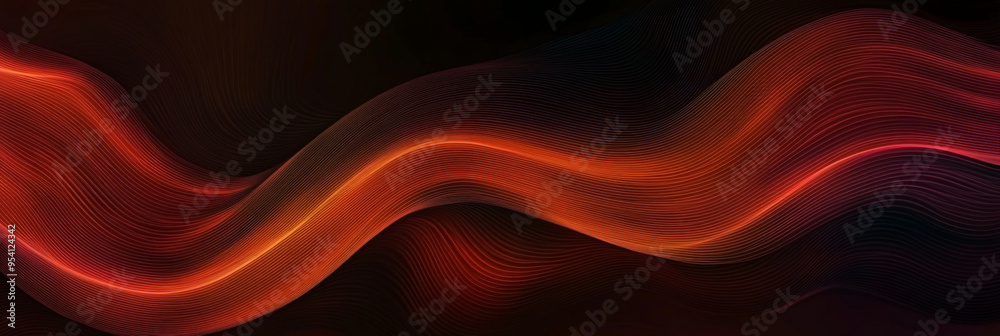 Abstract red and orange wavy background with a dark background. Abstract red and orange wavy background with a dark background.
