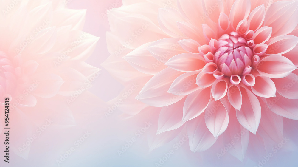 soft romance dahlia flower in sweet pastel tone soft romance dahlia flower in sweet pastel tone