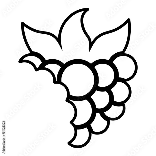 Raspberry Bitten Outline