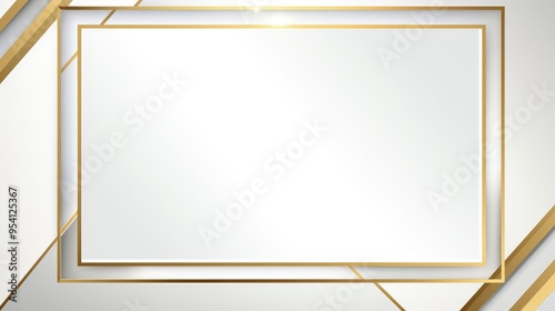 A minimalist frame design with gold accents for presentations or invitations.