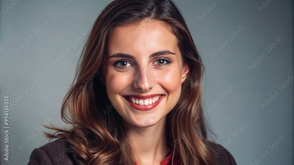 Portrait of smiling woman, real people, looking at the camera. Portrait of smiling woman, real people, looking at the camera.