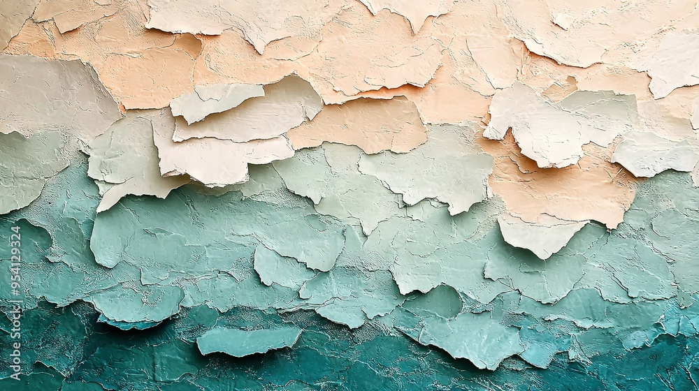 A close-up of a wall with peeling paint on both sides A close-up of a wall with peeling paint on both sides