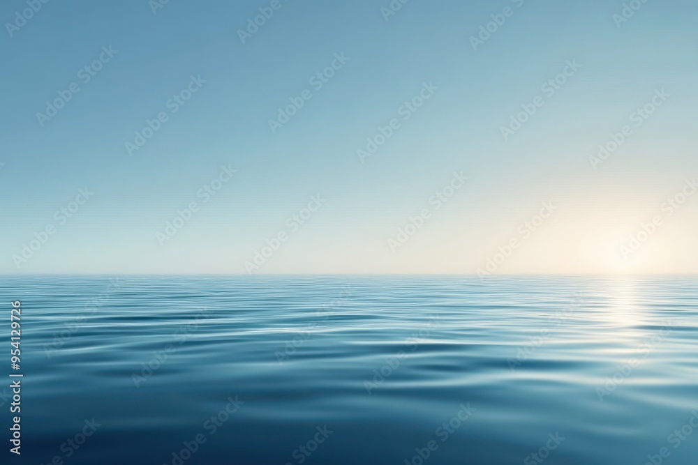 custom made wallpaper toronto digitalCalm Ocean Surface with Sun Reflecting on the Water
