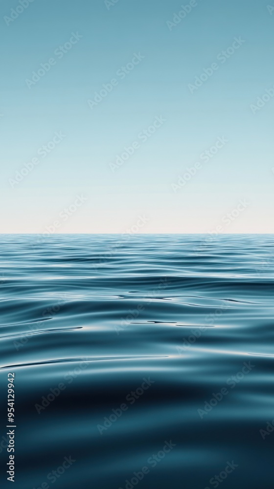 custom made wallpaper toronto digitalCalm Ocean Surface with Gentle Waves and a Clear Blue Sky
