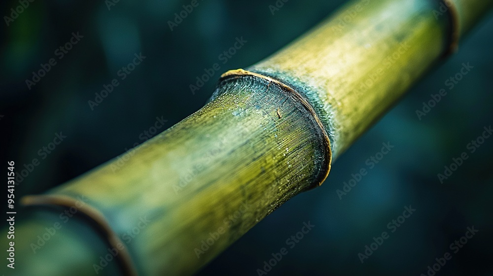 a bamboo stick's top part is partially obscured by a blurry background a bamboo stick's top part is partially obscured by a blurry background