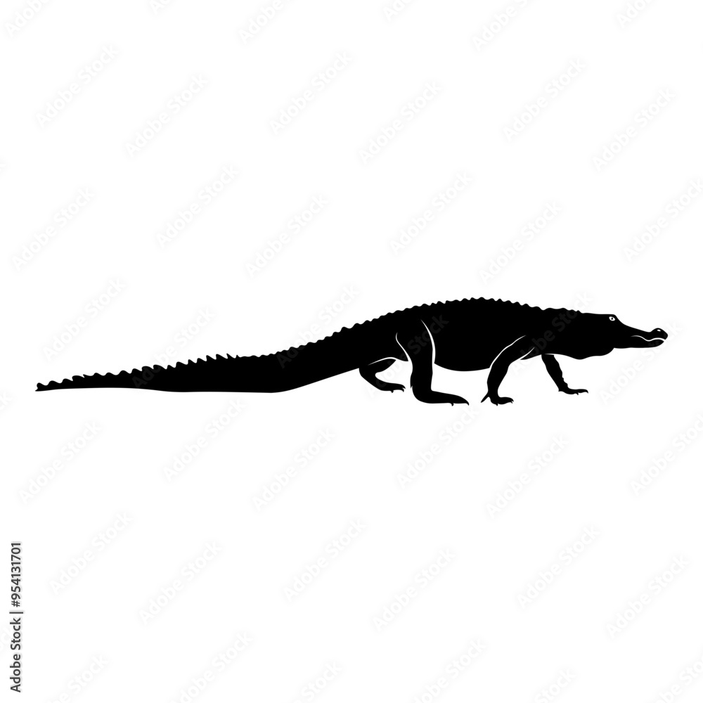 Fototapeta premium Side View of Alligator