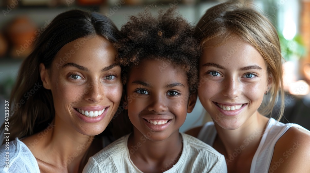 Happy Diverse Group of Friends Smiling Together Happy Diverse Group of Friends Smiling Together