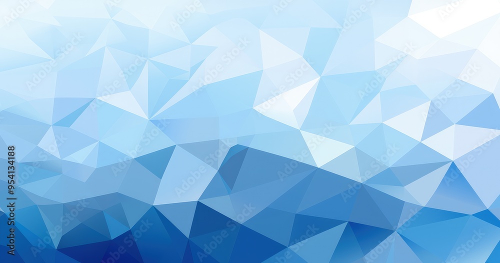A geometric design featuring various shades of blue in a triangular pattern. A geometric design featuring various shades of blue in a triangular pattern.