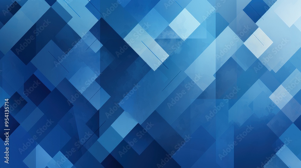 A geometric pattern of blue shapes creating a modern abstract design. A geometric pattern of blue shapes creating a modern abstract design.