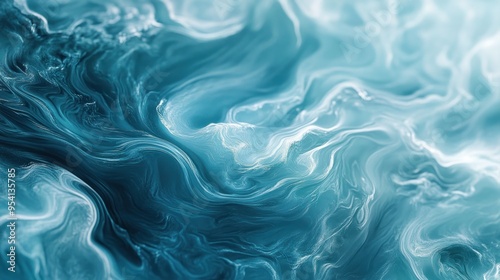 Abstract Blue and White Swirling Pattern