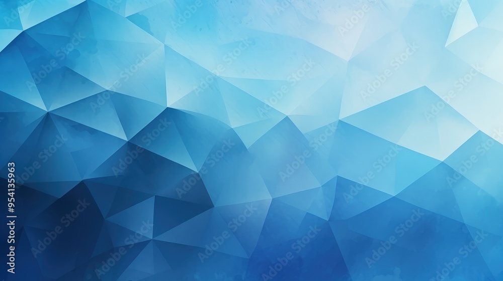 Obraz premium A geometric abstract background featuring shades of blue in a triangular pattern.