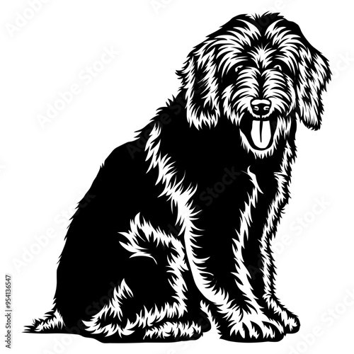 Sitting Goldendoodle
