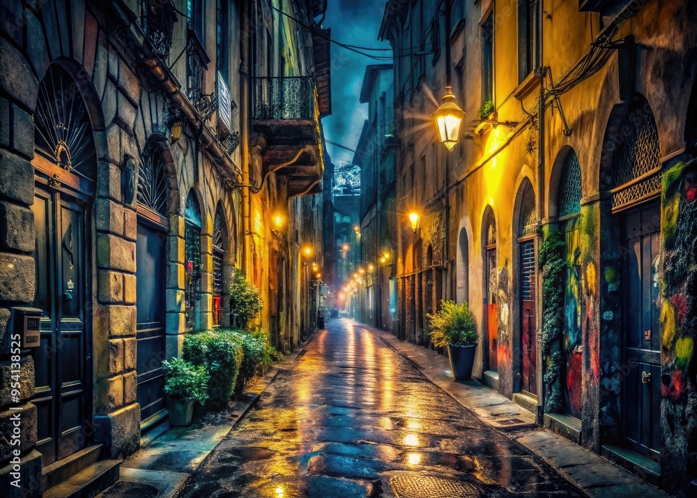 nocturnal milan urban jungle city streets dimly lit alleys graffiti street art moody atmospheric mysterious night shadows dark romance gritty realism nocturnal milan urban jungle city streets dimly lit alleys graffiti street art moody atmospheric mysterious night shadows dark romance gritty realism