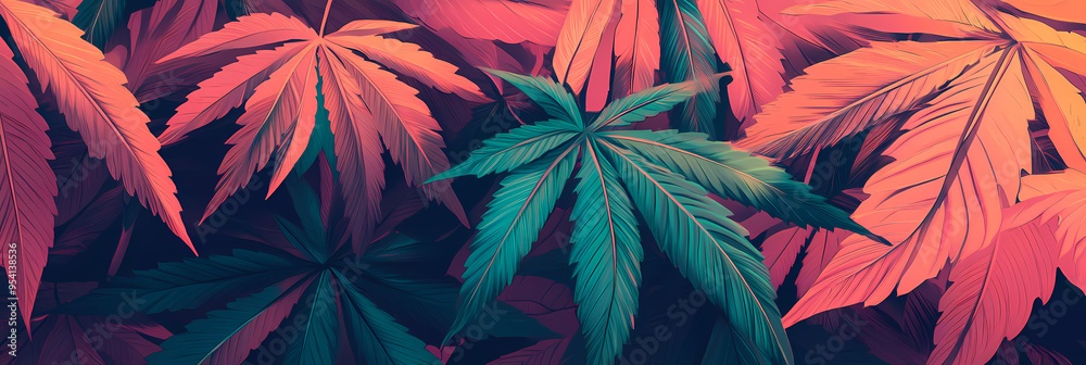 Anime Weed Leaf Design – Chill Cannabis Aesthetic Background Anime Weed Leaf Design – Chill Cannabis Aesthetic Background