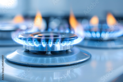 close up of gas stove