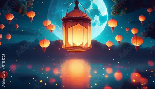 lantern in the night