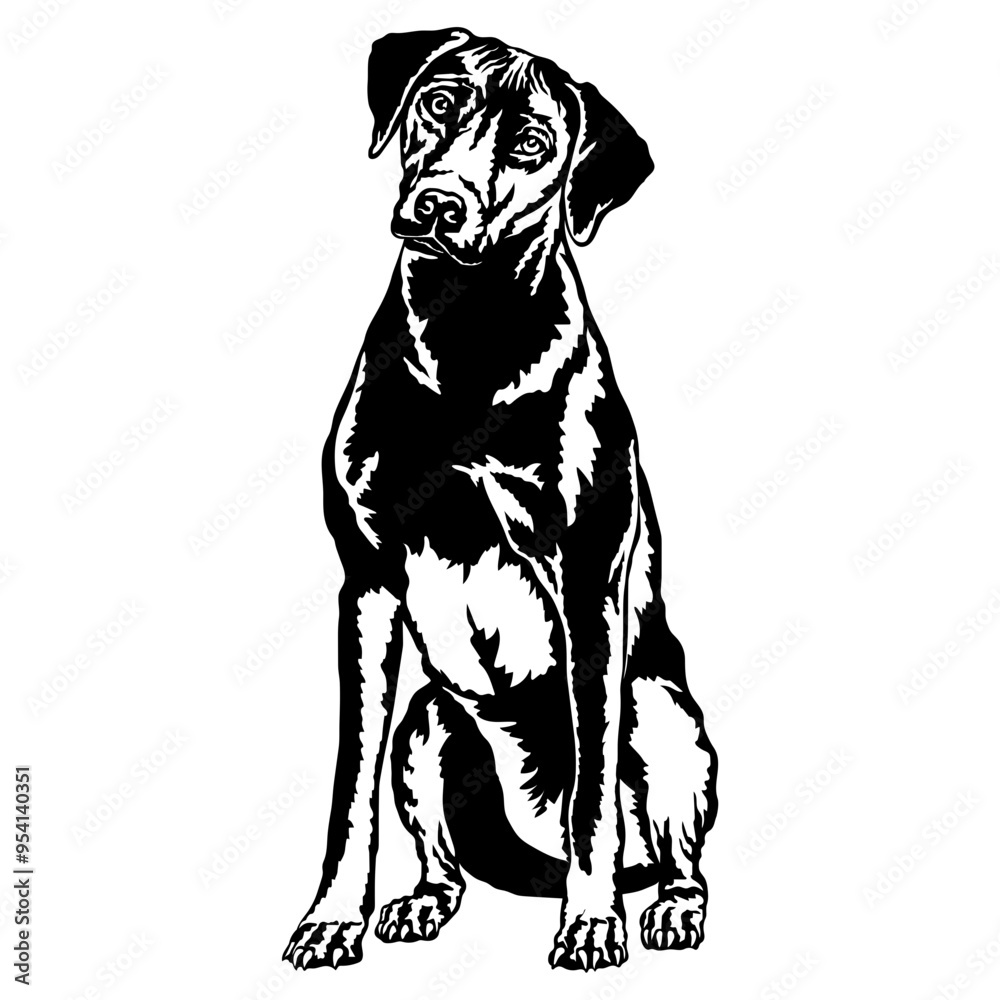 Sitting Rhodesian Ridgeback Sitting Rhodesian Ridgeback