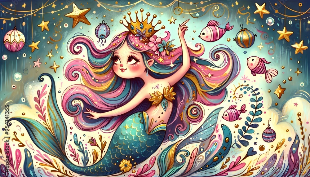 Fototapeta premium Estrellas Mágicas: Sueños y Fantasía