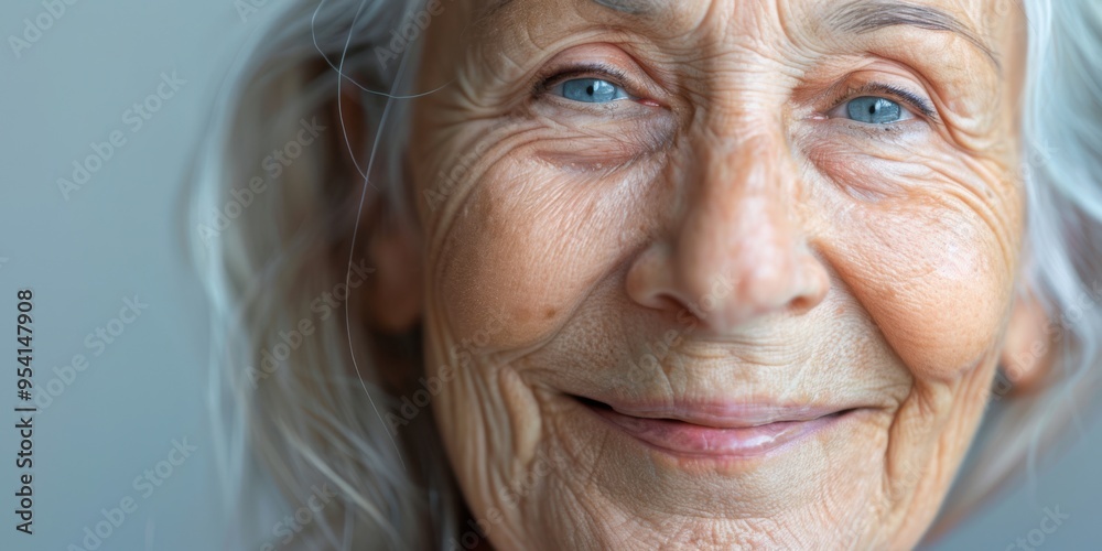 an elderly woman with a gentle smile, her face softly glowing with the grace of age an elderly woman with a gentle smile, her face softly glowing with the grace of age