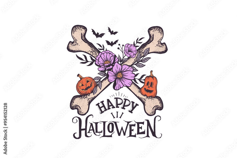 Happy Halloween, Skeleton PNG Sublimation design Happy Halloween, Skeleton PNG Sublimation design