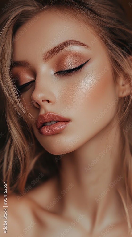 beautiful young woman wearing professional makeup beautiful young woman wearing professional makeup