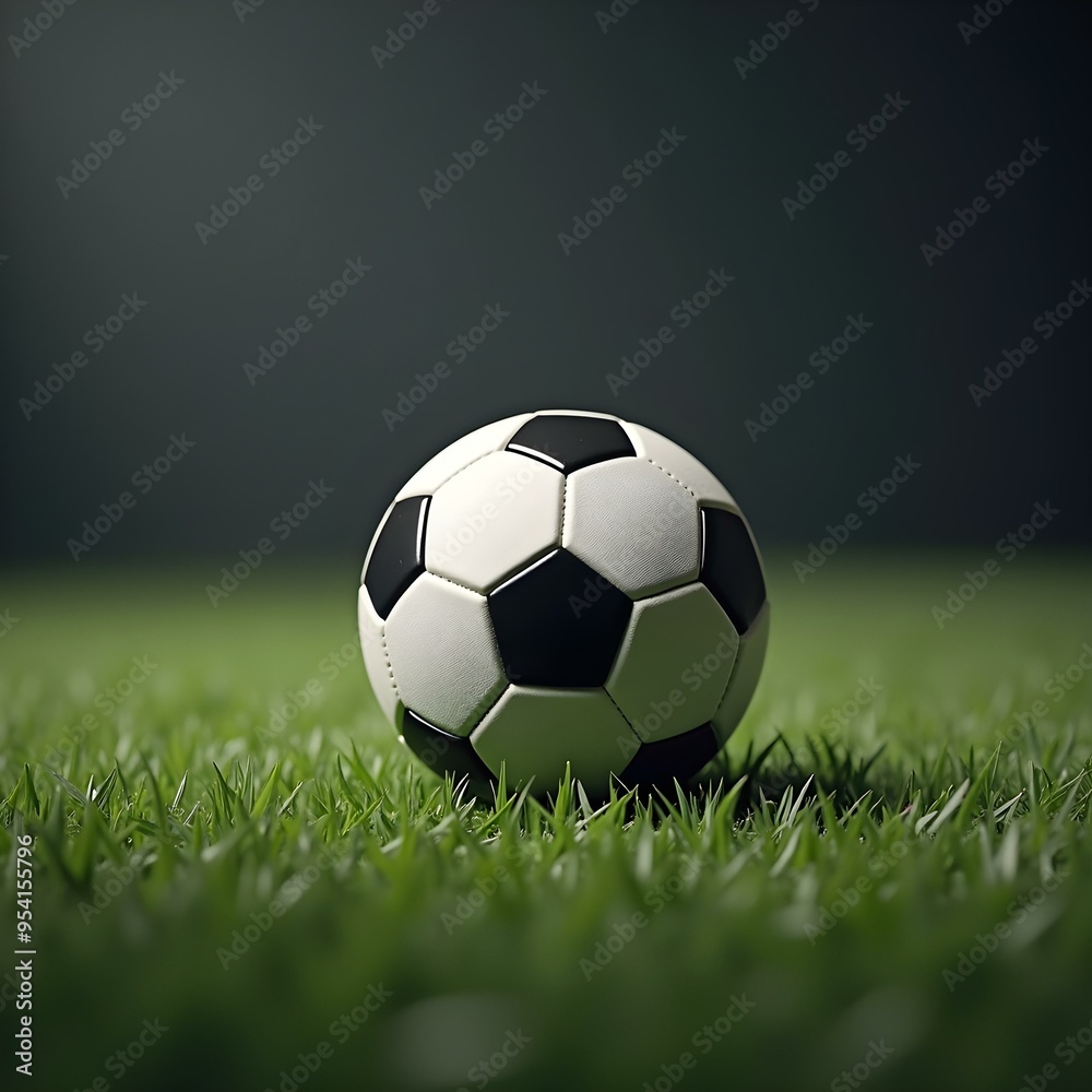 Fototapeta premium Rich, traditional, artistic feel, foot ball closeup high resolution mockup and plain background dramatic
