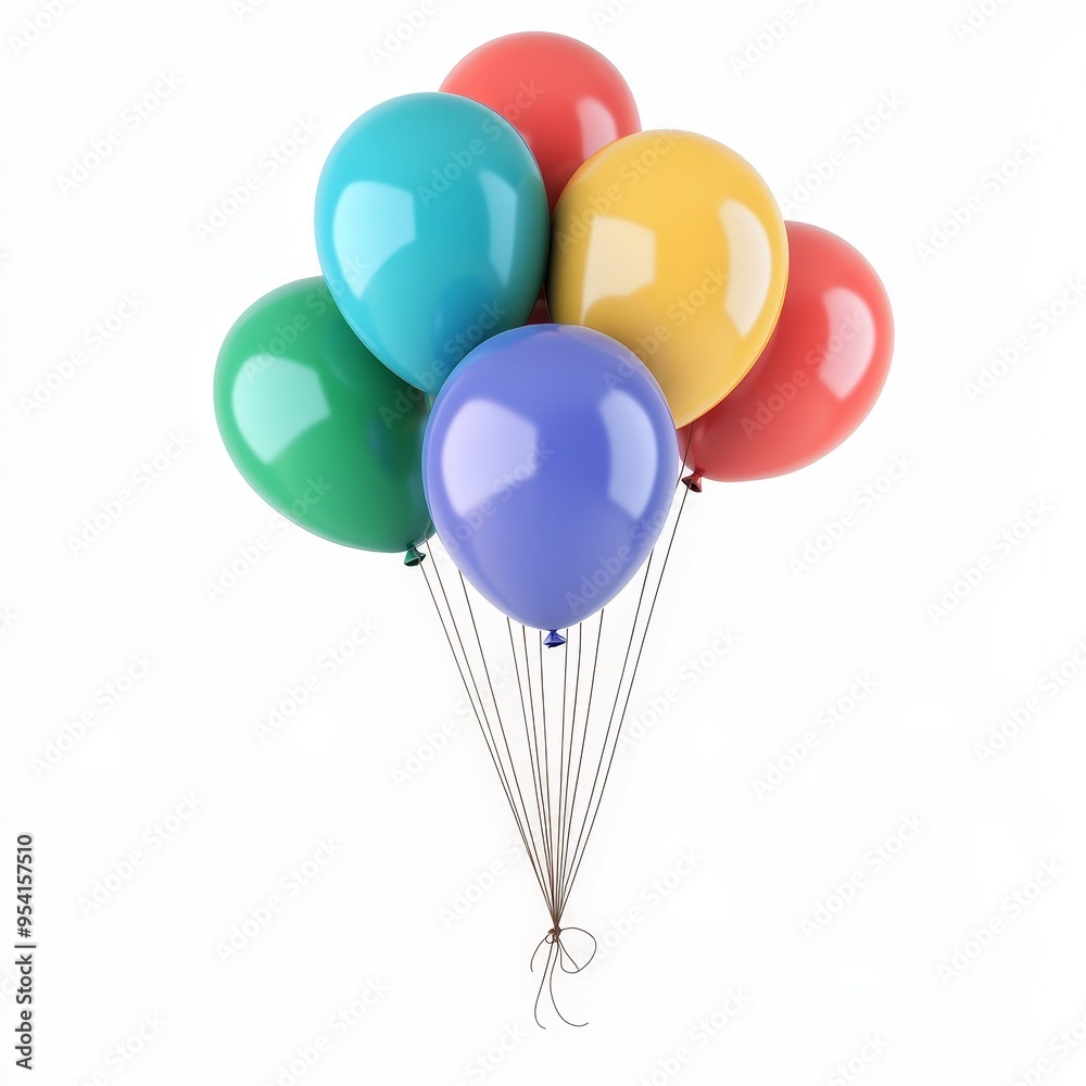 A bunch of colorful balloons are floating in the air A bunch of colorful balloons are floating in the air