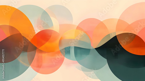 Abstract background with ov...