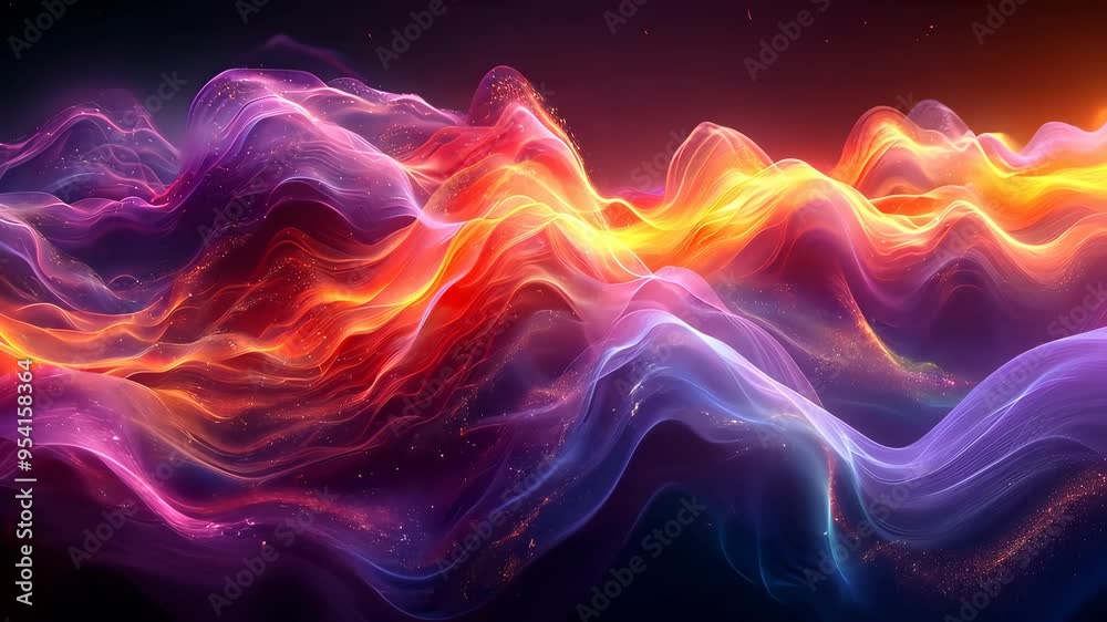 Abstract colorful waves of light in motion Abstract colorful waves of light in motion