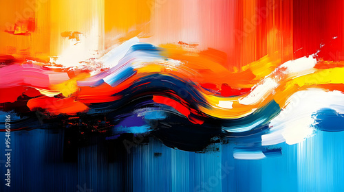 Abstract colorful painting ...
