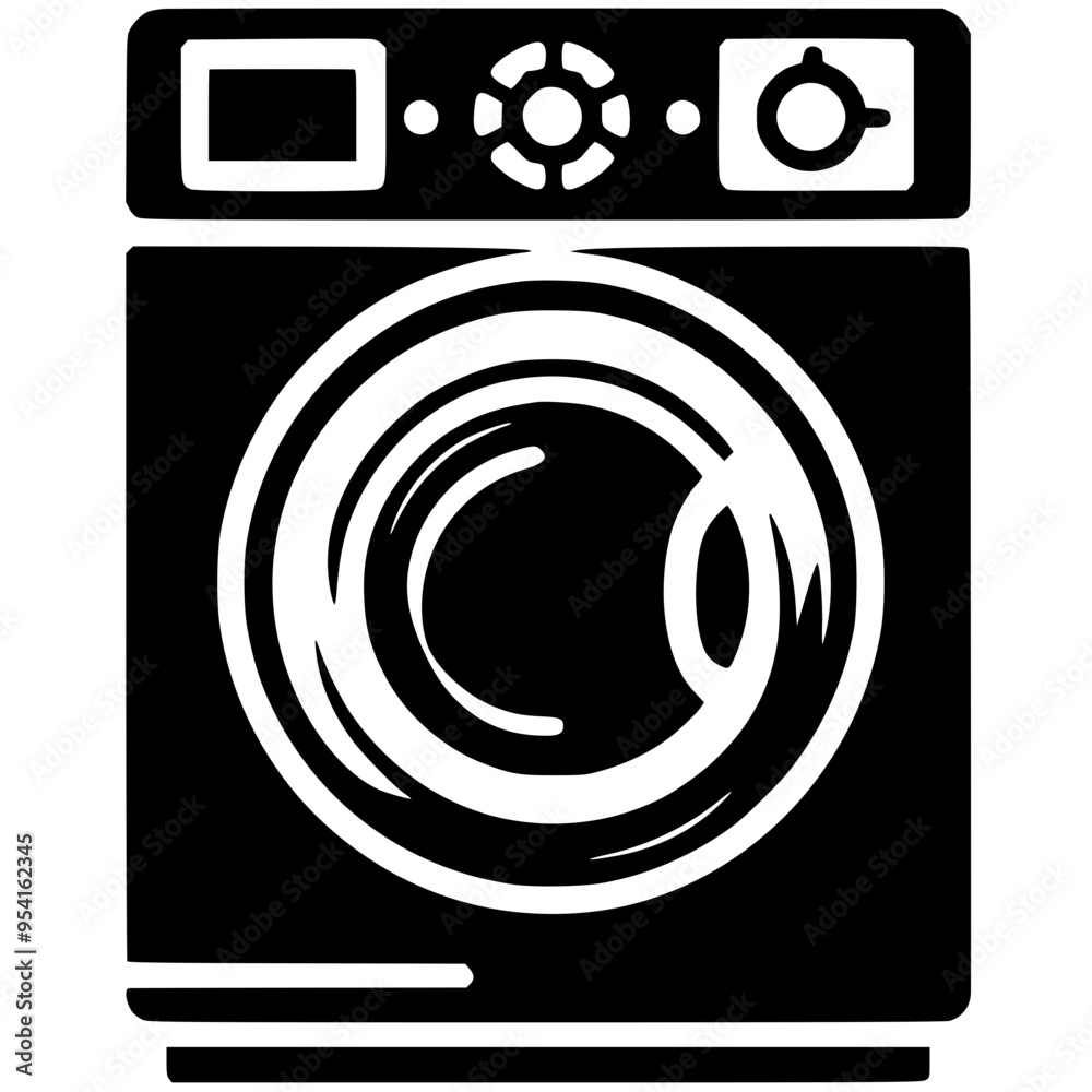 Washing machine silhouette Washing machine silhouette